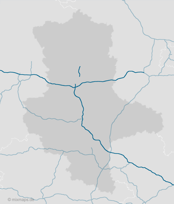 Karte Autobahnen A2 und A14 auf der Autobahnkarte