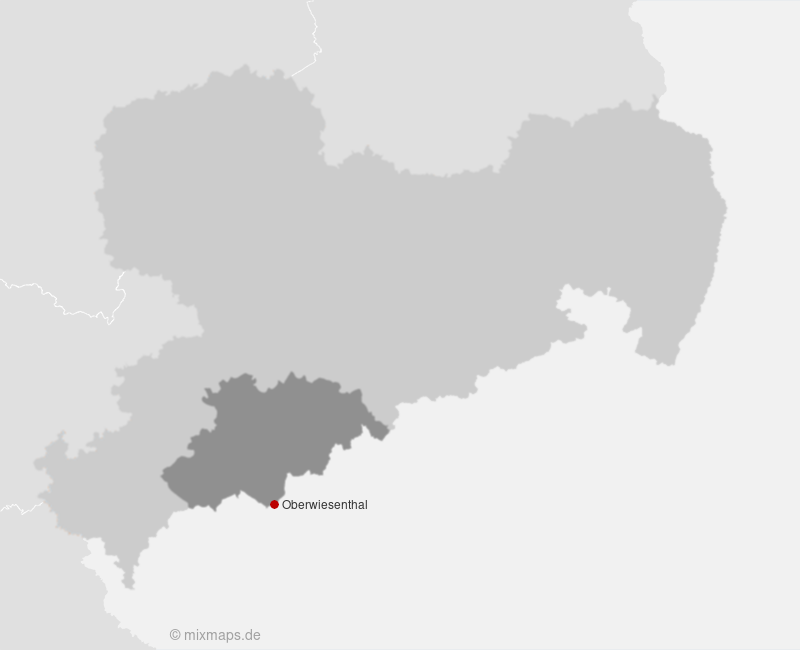 Karte Oberwiesenthal im Erzgebirgskreis