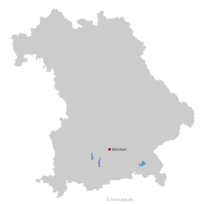 Bayern: München mit Ammersee, Starnberger See und Chiemsee