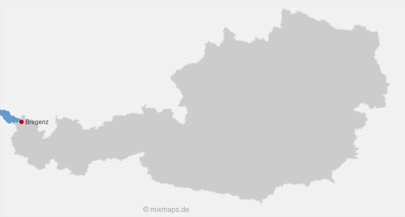 Karte Bregenz am Bodensee