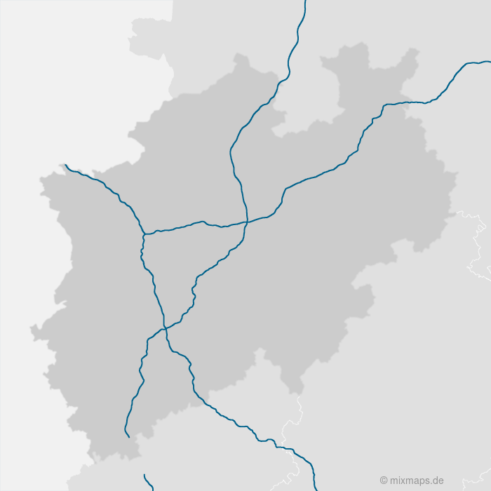 Karte Autobahnen A1, A2 und A3