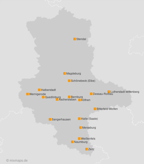 Karte Städte mit über 25.000 Einwohnern