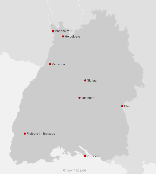 Karte Übersicht der Universitätsstädte