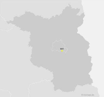 Karte Brandenburg und Berlin: Flughafen Berlin Brandenburg