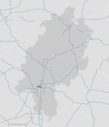 Flughafen Frankfurt auf der Autobahnkarte