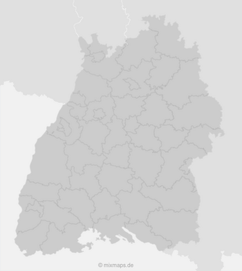 Karte Baden-Württemberg: Landkreiskarte