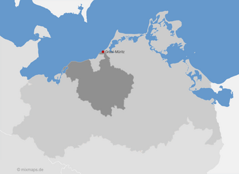Karte Mecklenburg-Vorpommern: Graal-Müritz im Landkreis Rostock