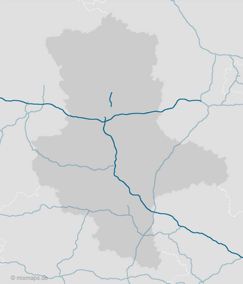 Autobahnen A2 und A14 auf der Autobahnkarte