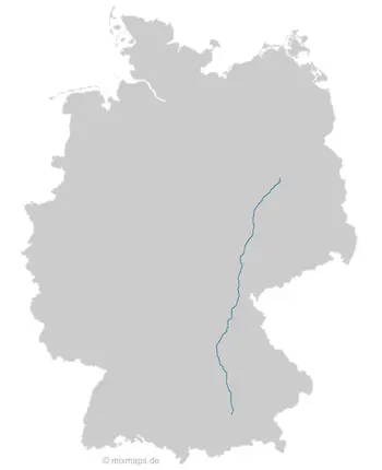 Karte Deutschland: Autobahn A9 auf der Deutschlandkarte