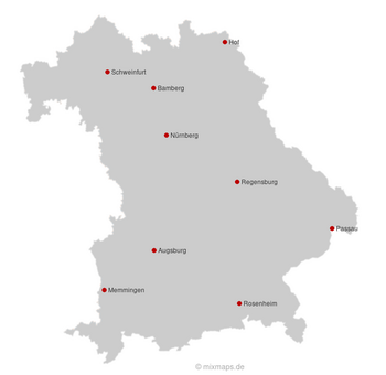 Augsburg, Bamberg, Hof, Memmingen, Nürnberg, Passau ...