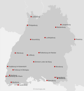 Städte und Gemeinden, die auf ...burg enden