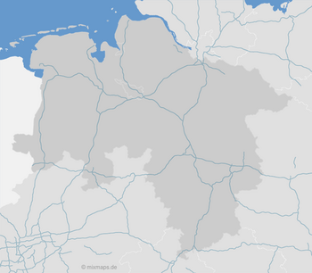 Karte Niedersachsen und Bremen: Autobahnkarte