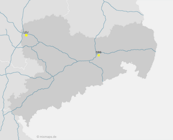 Flughäfen Leipzig/Halle und Dresden auf der Autobahnkarte