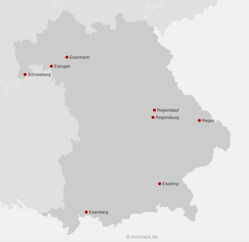 Städte und Gemeinden, die mit Regen..., Schnee... oder Eis... beginnen