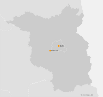 Karte Brandenburg und Berlin: Großstädte
