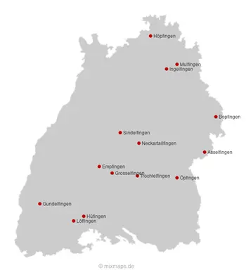Städte und Gemeinden, die auf ...fingen enden
