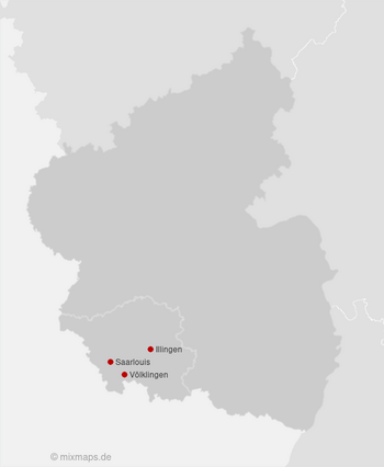 Illingen, Saarlouis und Völklingen im Saarland