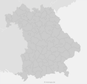 Karte Bayern: Landkreiskarte