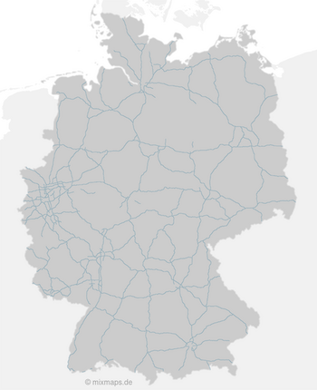 Karte Deutschland: Autobahnkarte Deutschland
