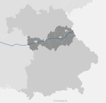 Karte: Landkreise an der A6