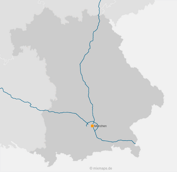 München und die Autobahnen A8, A9 und A99