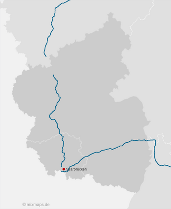 Saarbrücken und die Autobahnen A1 und A6