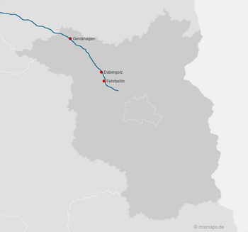 Fehrbellin, Dabergotz und Gerdshagen an der A24