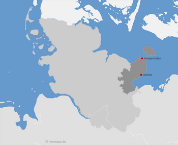 Karte Schleswig-Holstein und Hamburg: Heiligenhafen und Grömitz im Kreis Ostholstein