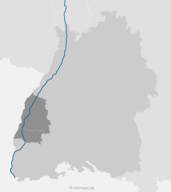 Ortenaukreis und Landkreis Emmendingen mit der Autobahn 5