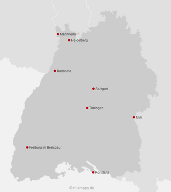 Übersicht der Universitätsstädte
