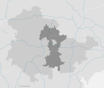 Landkreise Sömmerda, Weimarer Land und Saalfeld-Rudolstadt auf der Autobahnkarte