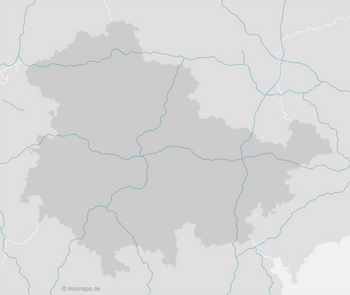 Karte Thüringen: Autobahnnetz