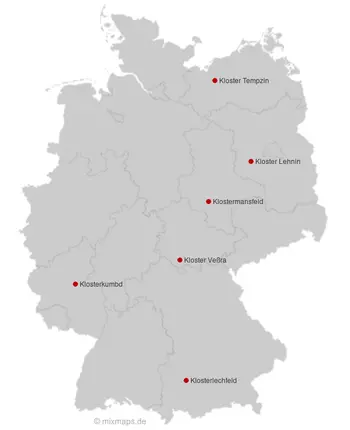Städte und Gemeinden, die mit Kloster... beginnen