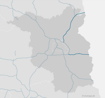 Karte Berlin und Brandenburg: Autobahnen A11 und A12 auf der Autobahnkarte