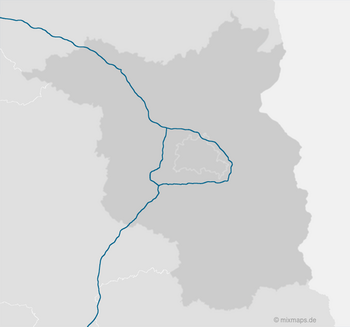 Karte Berlin und Brandenburg: Berliner Ring (A10) mit A9 und A24
