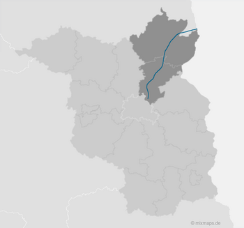 Landkreise Uckermark und Barnim mit der Autobahn A11