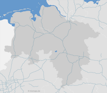 Karte Bremen und Niedersachsen: Steinhuder Meer auf der Autobahnkarte