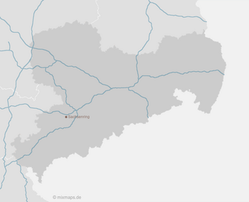 Karte Sachsen: Sachsenring auf der Autobahnkarte