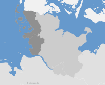 Kreise Nordfriesland und Dithmarschen an der Nordsee