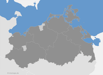 Karte Mecklenburg-Vorpommern: Landkreise