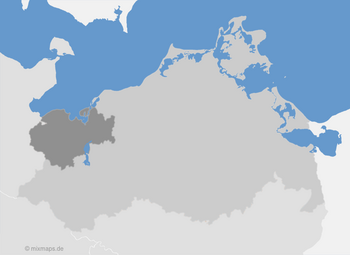 Karte Mecklenburg-Vorpommern: Landkreis Nordwestmecklenburg mit Schweriner See