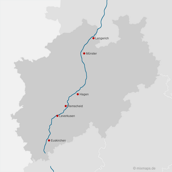Lengerich, Münster, Hagen, Remscheid, Leverkusen und Euskirchen an der A1