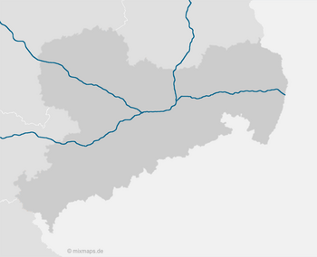 Karte Sachsen: Autobahnen A4, A13 und A14