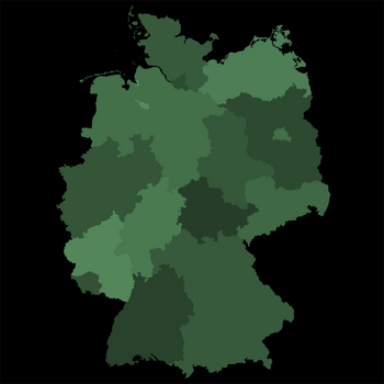 Karte: Deutschlandkarte mit den 16 Bundesländern